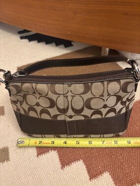 Coach Tan and Brown Mini Bag EUC